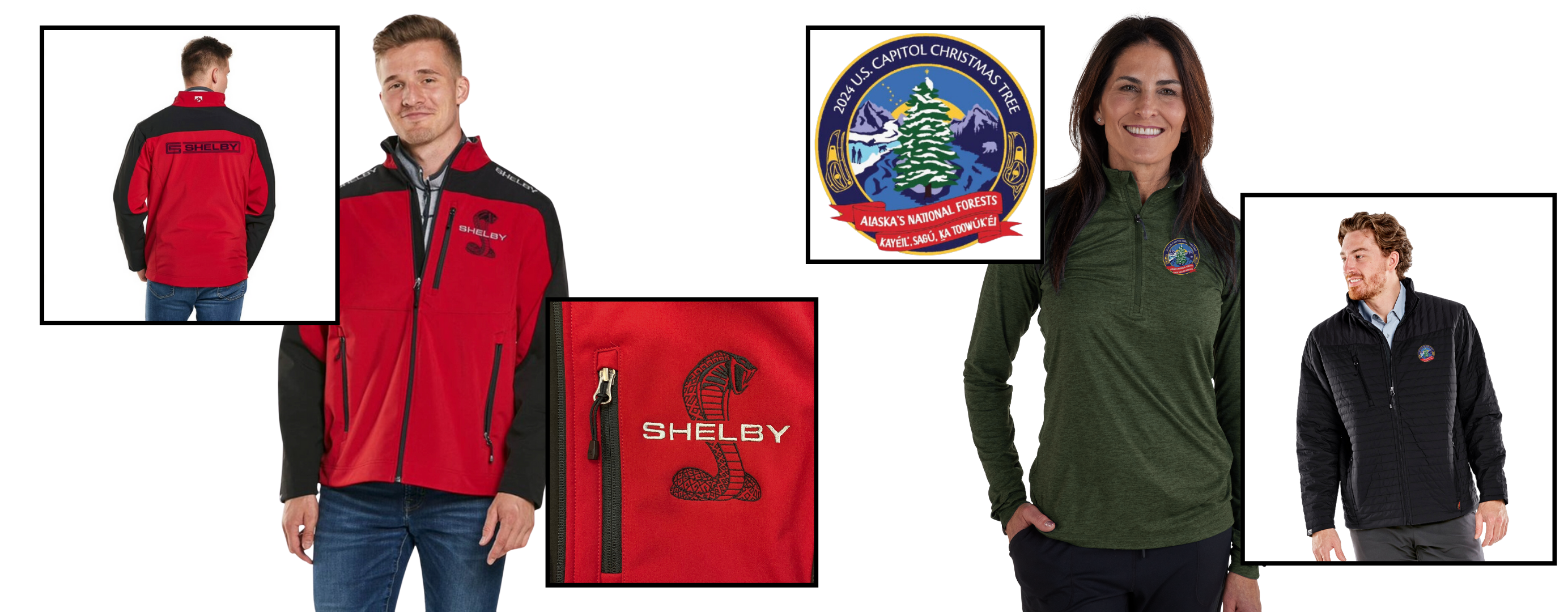 Shelby and Alaska Geographic Apparel Examples